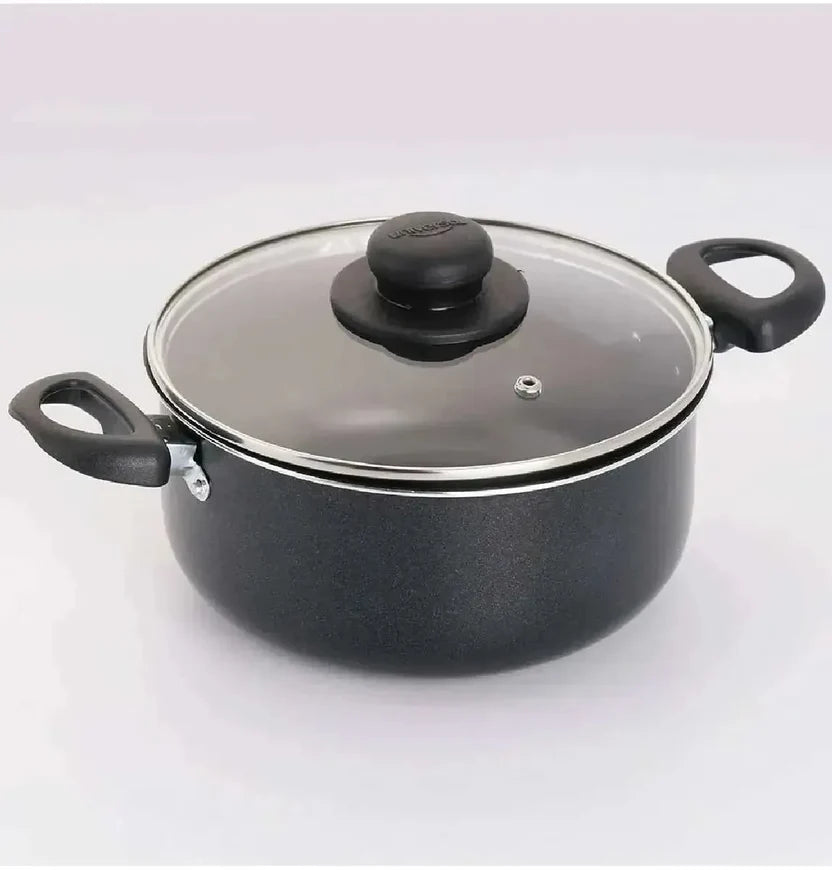 🔥 MÁS DE 5.000 UNIDADES VENDIDAS EN COLOMBIA 🔥: Juego De Ollas Universal 13 Piezas Antiadherente Color Negro 🍲🍚